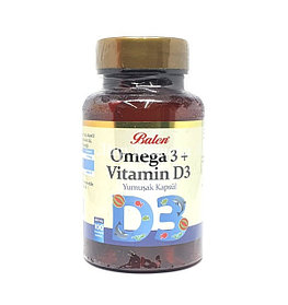 Омега 3 + витамин д3 (Omega 3 + Vitamin D3") Balen (100 капсул , Турция)