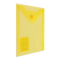 Папка-конверт с кнопкой МАЛОГО ФОРМАТА (105х148 мм), А6, желтая, 0,18 мм, BRAUBERG