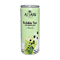 Чай молочный Aziano Bubble Tea Матча с семенами конжака 250 мл (24шт-упак)