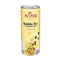 Чай молочный Aziano Bubble Tea БАНАН с семенами конжака 250 мл (24шт-упак)