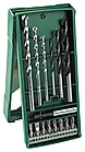 BOSCH Набор свёрел и бит, 15 предметов + рукоятка отвертки, фото 3