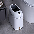 SB6715 Урна сенсорная 9 л. белая / ABS пластик / с внутренним ведром, фото 5