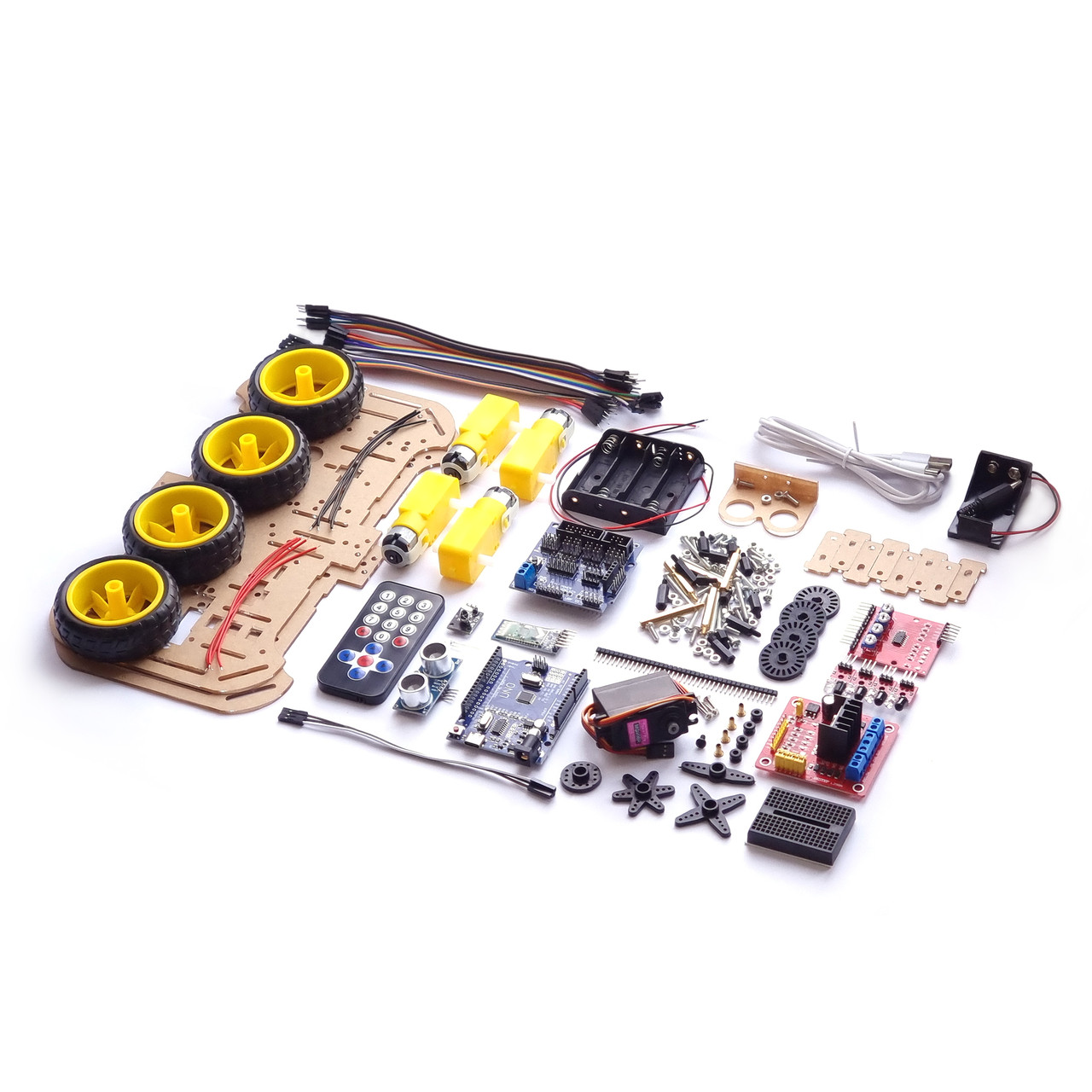 Набор для сборки колесного Smart Car Kit на базе Arduino - фото 1 - id-p103721237