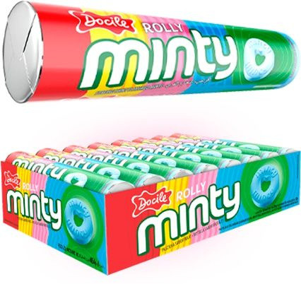 Жев.конфеты Docile Rolly Minty "Фрукты" 29 гр (16 шт в упак)