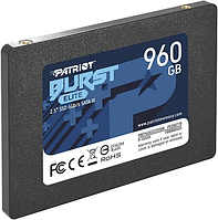 Твердотельный накопитель SSD 960 Gb SATA 6Gb/s Patriot Burst Elite PBE960GS25SSDR 2.5" 3D QLC