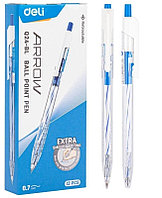 Ручка шариковая DELI Arrow автоматическая, 0,7 мм, синяя