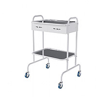 Столик медицинский (SMM-2n-2m)(Манипуляционный, 2 нерж. полки, 2 ящика - металл) с замком