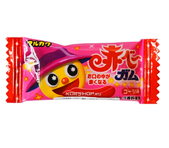 Жев.резинка Marukawa Akabe Кола 4 гр (крассная)  Япония /53 шт упак/