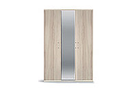 Сорренто, Шкаф 3Д (2Д1З) с декор панелями, ясень светлый, Кураж