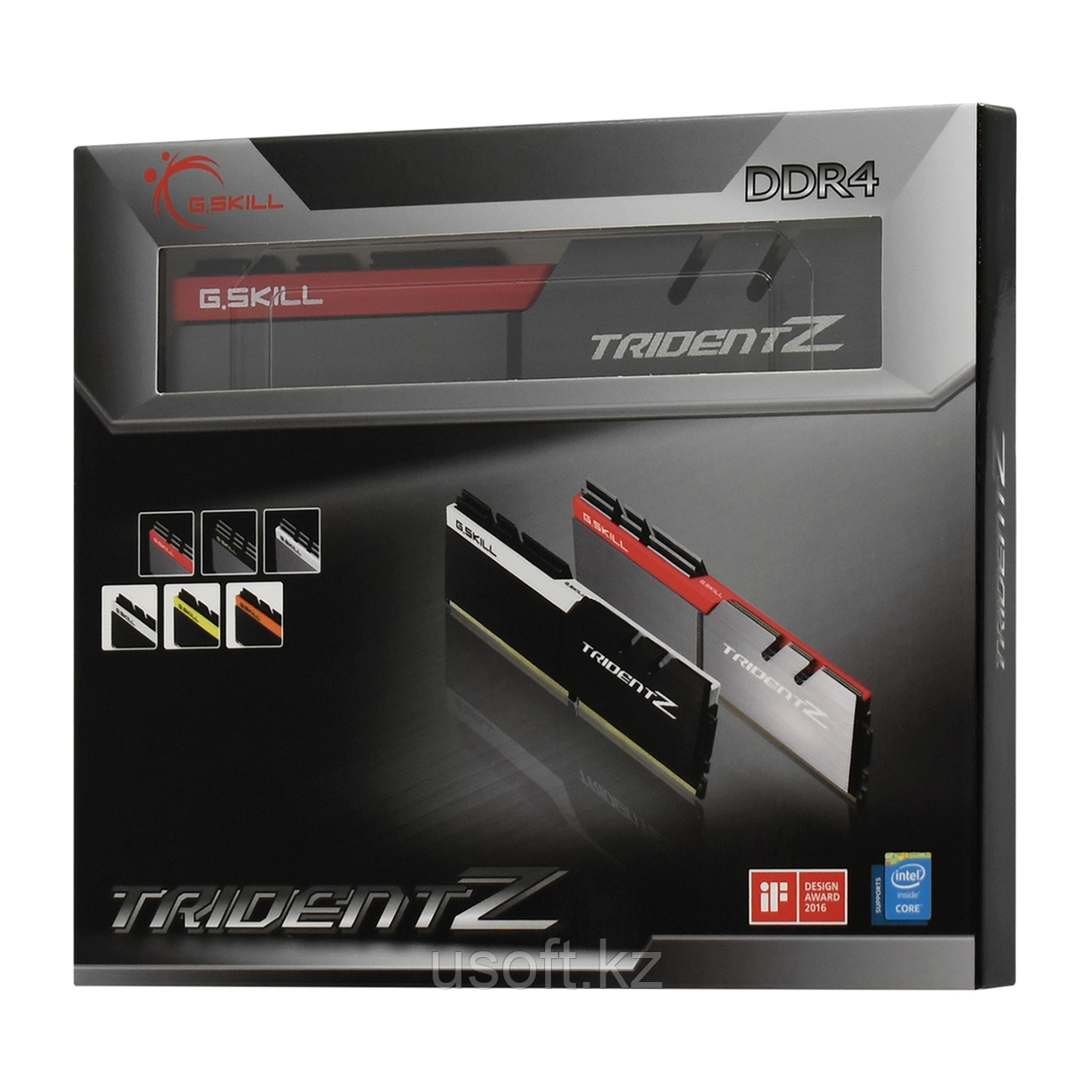 КОМПЛЕКТ МОДУЛЕЙ ПАМЯТИ G.SKILL TRIDENT Z, F4-3600C17D-16GTZ, DDR4, 16 GB, GREY/RED