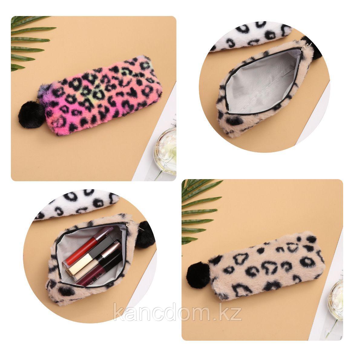 Пенал для карандашей "Fluffy Leopard Print", 1 отделение Kancdom