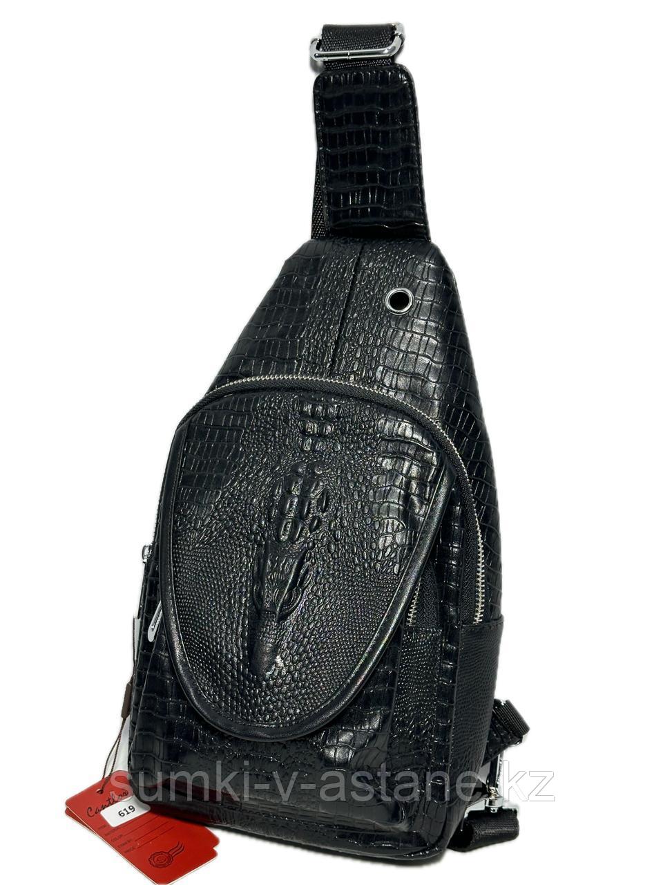 Мужская нагрудная сумка-слинг "Cantlor", через плечо (высота 32 см, ширина 17 см, глубина 8 см) - фото 3 - id-p77707418