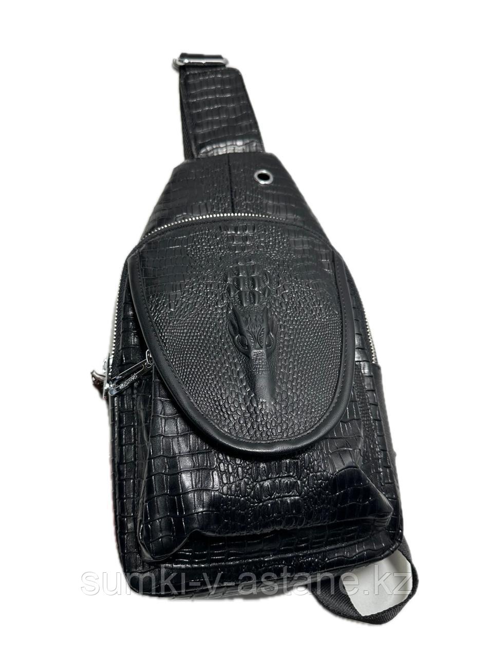 Мужская нагрудная сумка-слинг "Cantlor", через плечо (высота 32 см, ширина 17 см, глубина 8 см) - фото 4 - id-p77707418