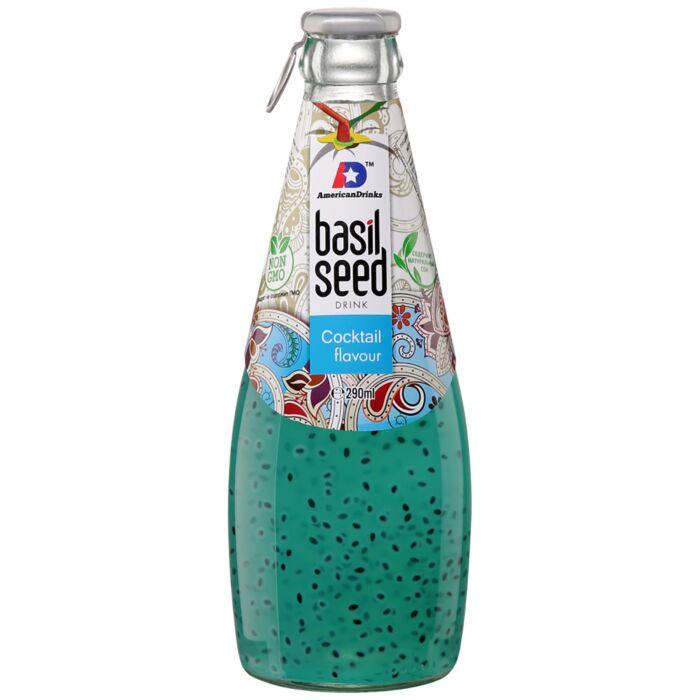 Нектар American Drink Basil Seed Коктейль с семенами базилика 290 мл (24шт - упак)