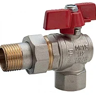 Кран шар. FADO вн.-нар. угл. со сг. барашек. ручка 1/2"