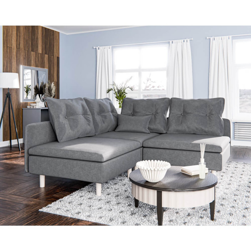 LINTU диван,ткань Prince Ash,серый - фото 9 - id-p116635799