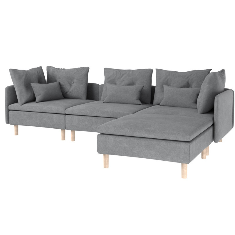 LINTU диван,ткань Prince Ash,серый - фото 1 - id-p116635799
