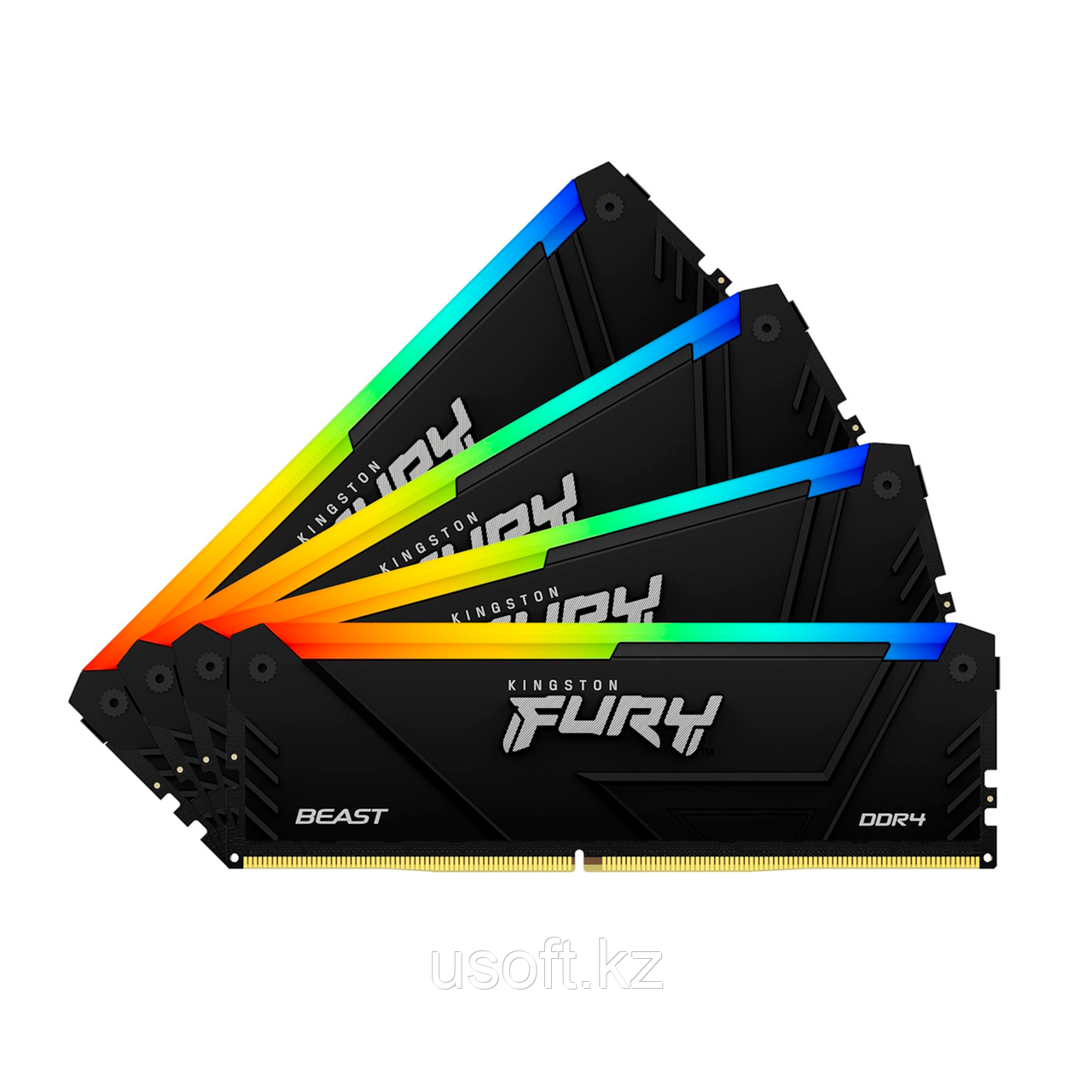 КОМПЛЕКТ МОДУЛЕЙ ПАМЯТИ KINGSTON FURY RENEGADE RGB, KF432C16BB2AK4/128, DDR4, 128 GB