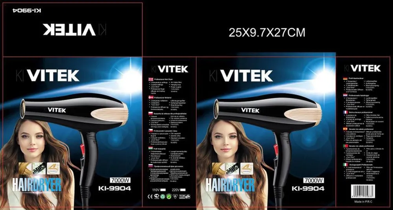 Фен для волос VITEK VT-6615, фото 4