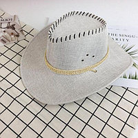 Ковбойская шляпа матерчатая серая