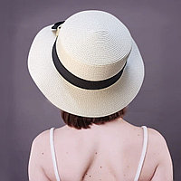 Шляпа канотье женская белая