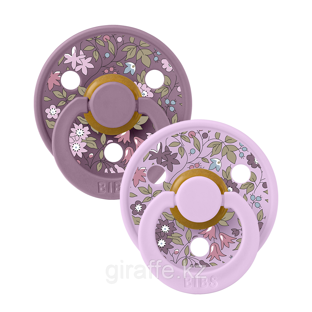 Cоска-пустышка 6+  месяцев BIBS x LIBERTY Colour 2 Pack Chamomile Lawn - Violet Sky Mix, фото 1