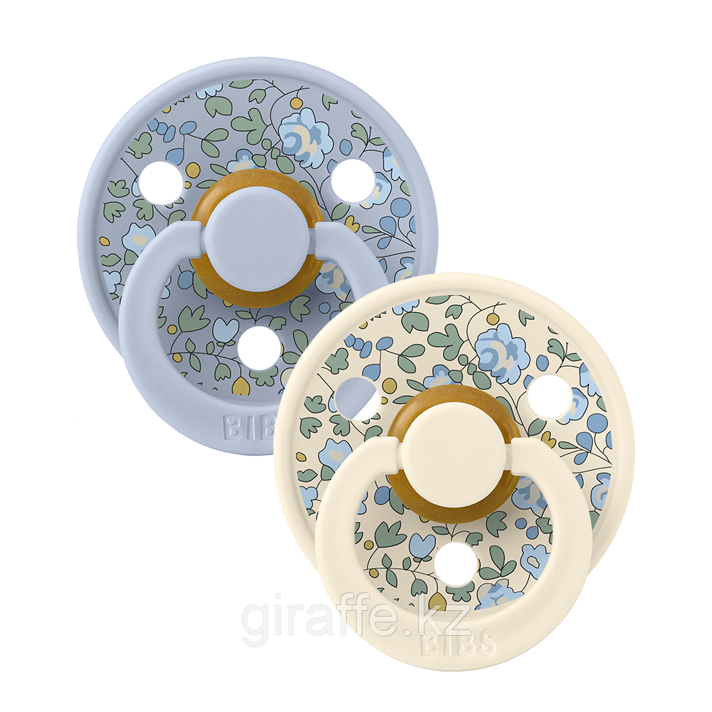 Cоска-пустышка 6+ месяцев BIBS x LIBERTY Colour 2 Pack Eloise - Dusty Blue Mix, фото 1