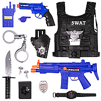OS: Игровой набор "Полиция", 12 предметов, сине-черный