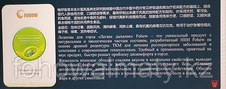 Растительное драже «Легкое Дыхание» Fohow острый хронический фарингит, боль в горле, кашель, жар, фото 3