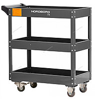 Тележка инструментальная, 3 полки, серая T1(G)