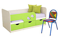 Минима - Комплект для детской, Кровать+стул, Атланта/Лайм глянец