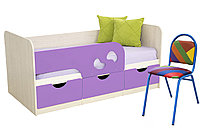 Минима - Комплект для детской, Кровать+стул, Дуб Атланта/Лиловый сад
