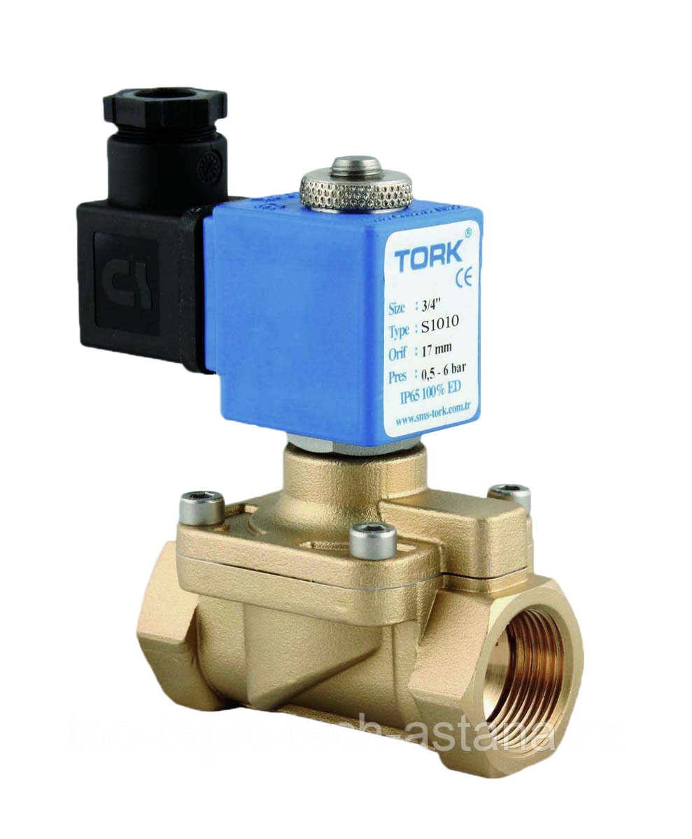 Электромагнитный (соленоидный) клапан 1/2" фирмы  TORK  (Турция)