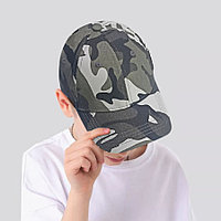 Детская кепка камуфляж серый
