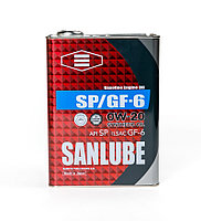 Японское моторное масло SANLUBE SP/GF-6 0W-20 4л