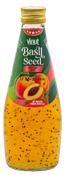 Нектар Vinut Basil Seed Персик с семенами базилика 290 мл / Вьетнам