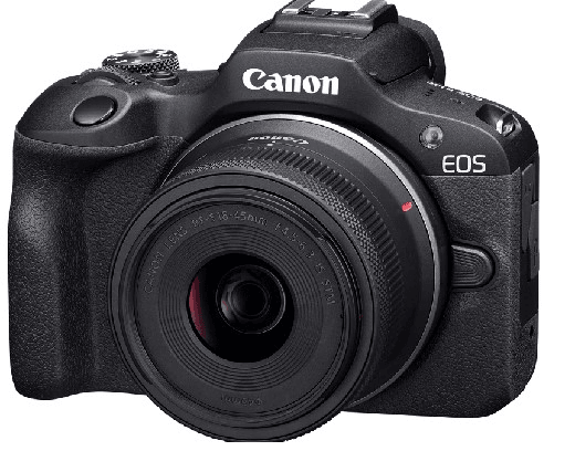 Фотоаппарат зеркальный цифровой Canon EOS R100 черный + объектив RF 18-45 мм - фото 2 - id-p114437810