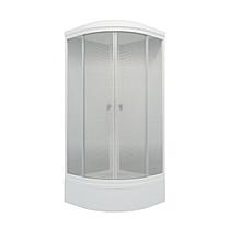 Душевая кабина ТРИТОН "Лайт 90*90 B" 900x900x2280 1/4 круга, средний поддон, Градиент, Белый  (7 места+сифон), фото 5