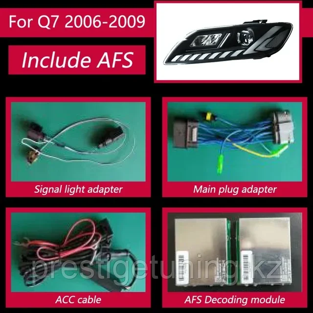 Передние фары на Audi Q7 2005-09 дизайн 2024 (у кого есть AFS)