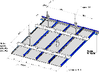 Реечный подвесной потолок A100AS, белый матовый