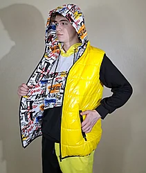 Жилет утепленный с капюшоном, коллекция STREET SPORT