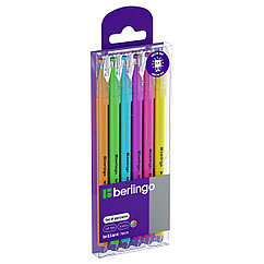 Набор гелевых ручек Berlingo "Brilliant Neon" 06шт., 06цв., 0,8 мм, корпус ассорти