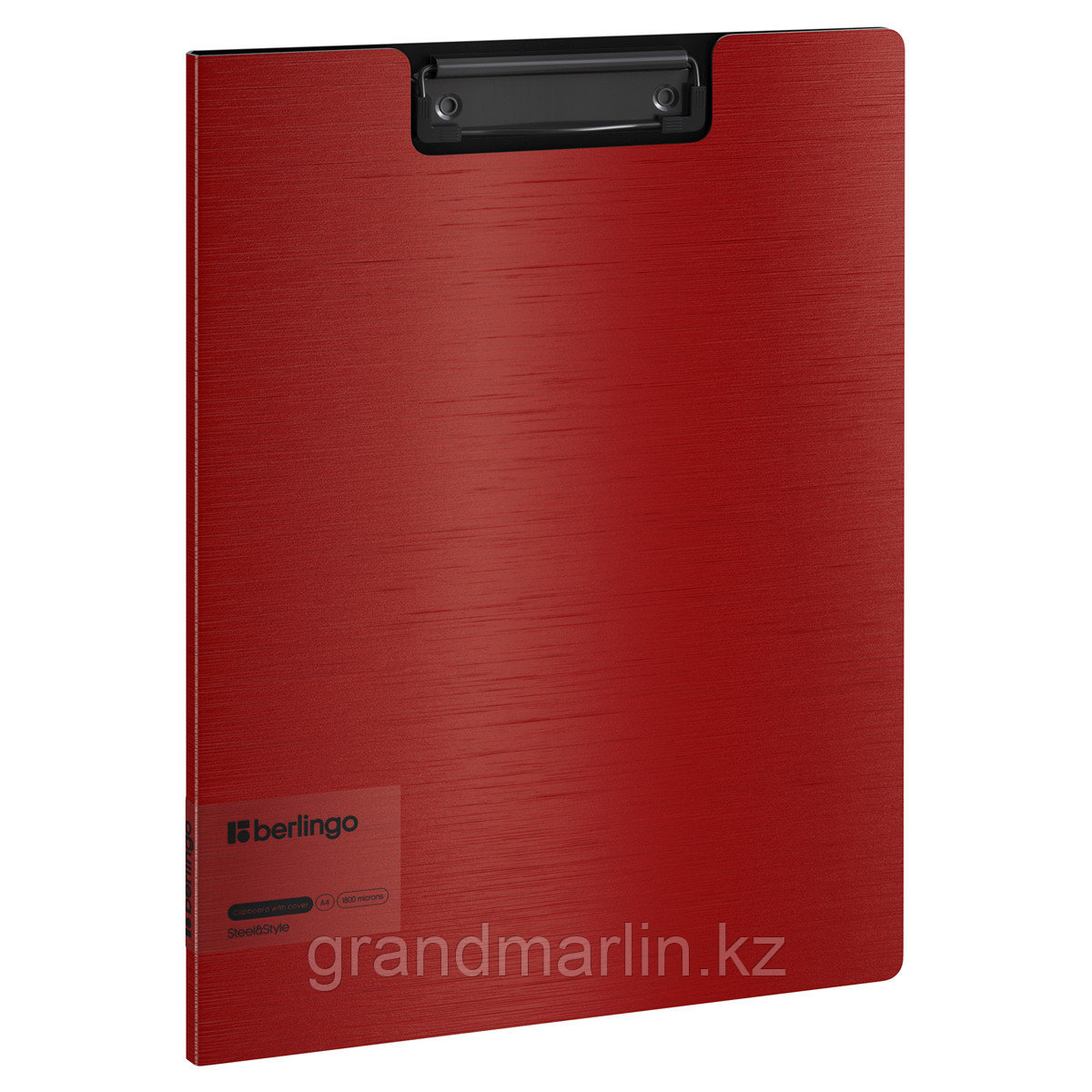 Папка-планшет с зажимом Berlingo "Steel&Style" А4, пластик (полифом), красная, фото 1