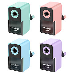 Точилка механическая Berlingo "Instinct", цвета в асс., пласт. корпус, инд. упаковка