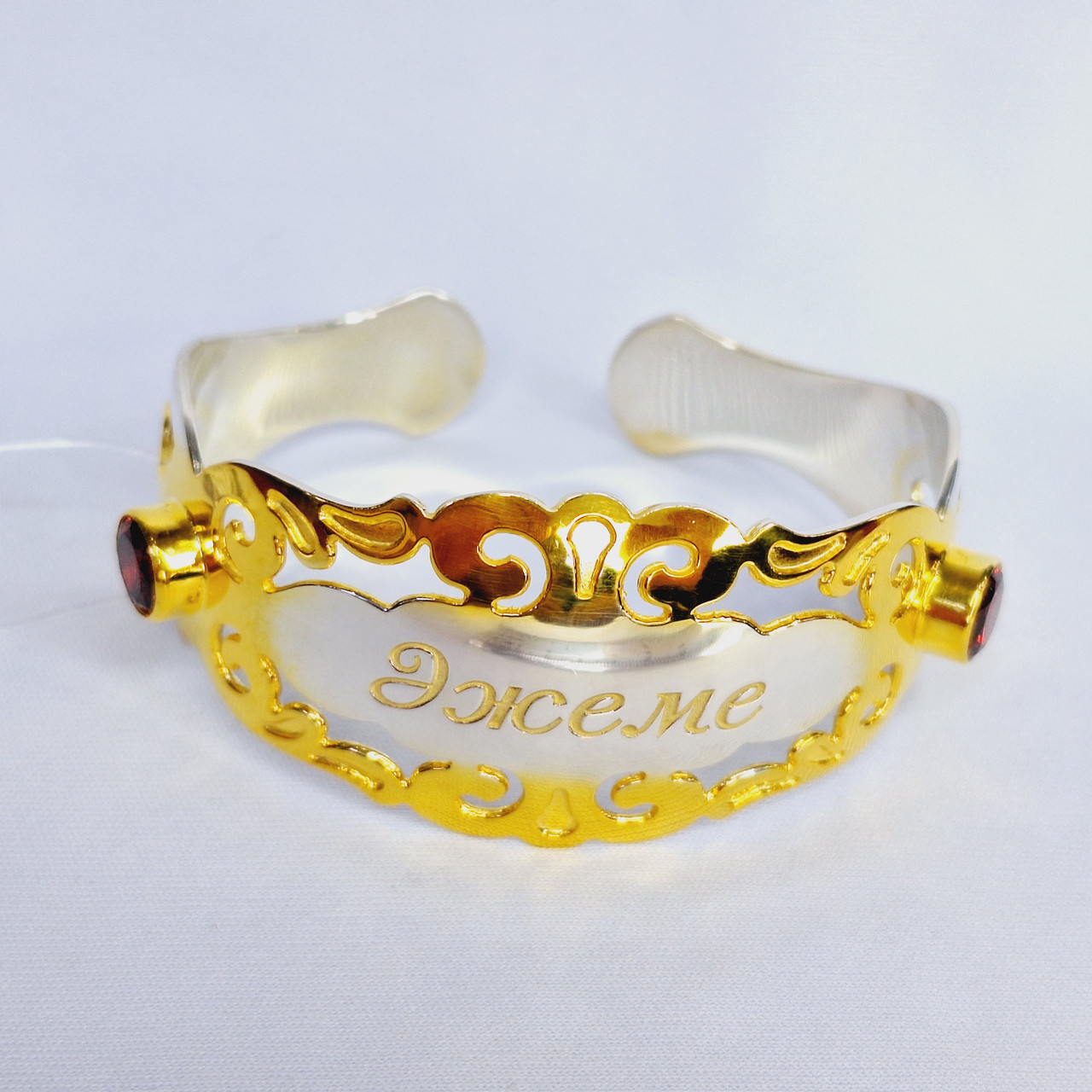 Серьги из серебра с фианитами N618 вид әжеме, фото 1