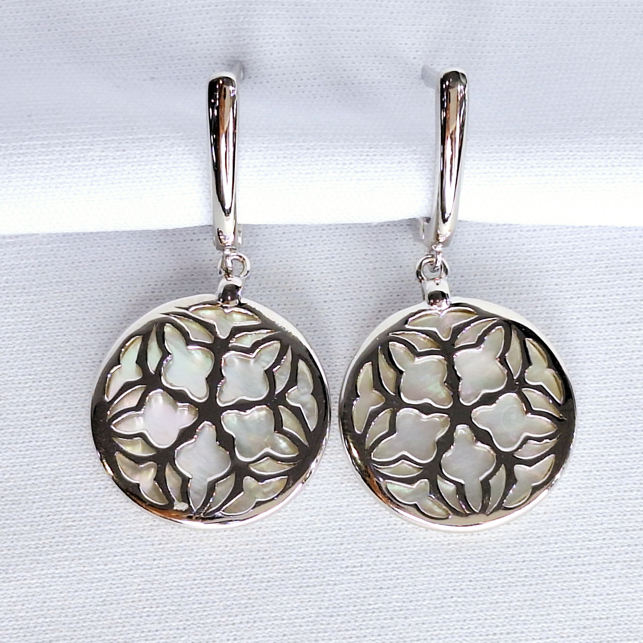 Серьги из серебра с фианитами  N818  вид 1, с английским замком, фото 1