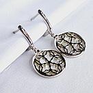 Серьги из серебра с фианитами  N818  вид 1, с английским замком, фото 2