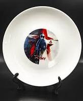 Нанесение сублимационной печати на тарелки с подставкой сувенирные