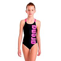 Купальник детский Arena Swimsuit V Back Graphic black freak rose 6-15 лет