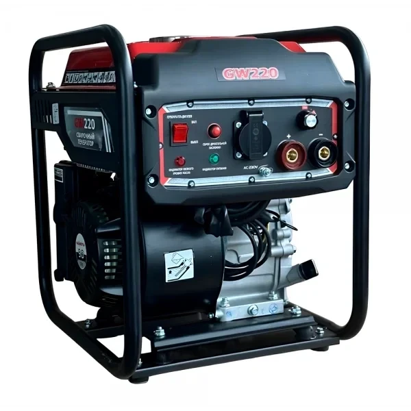 СВАРОЧНЫЙ ГЕНЕРАТОР БЕНЗИНОВЫЙ MAGNETTA GW220 (5.0 КВТ, 220 В, РУЧНОЙ)
